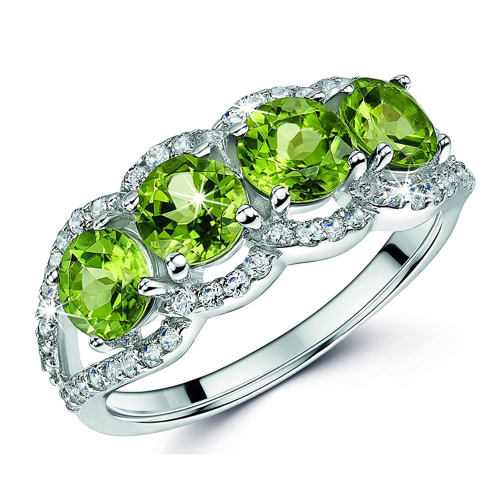 Peridot Paradise Silver Ring